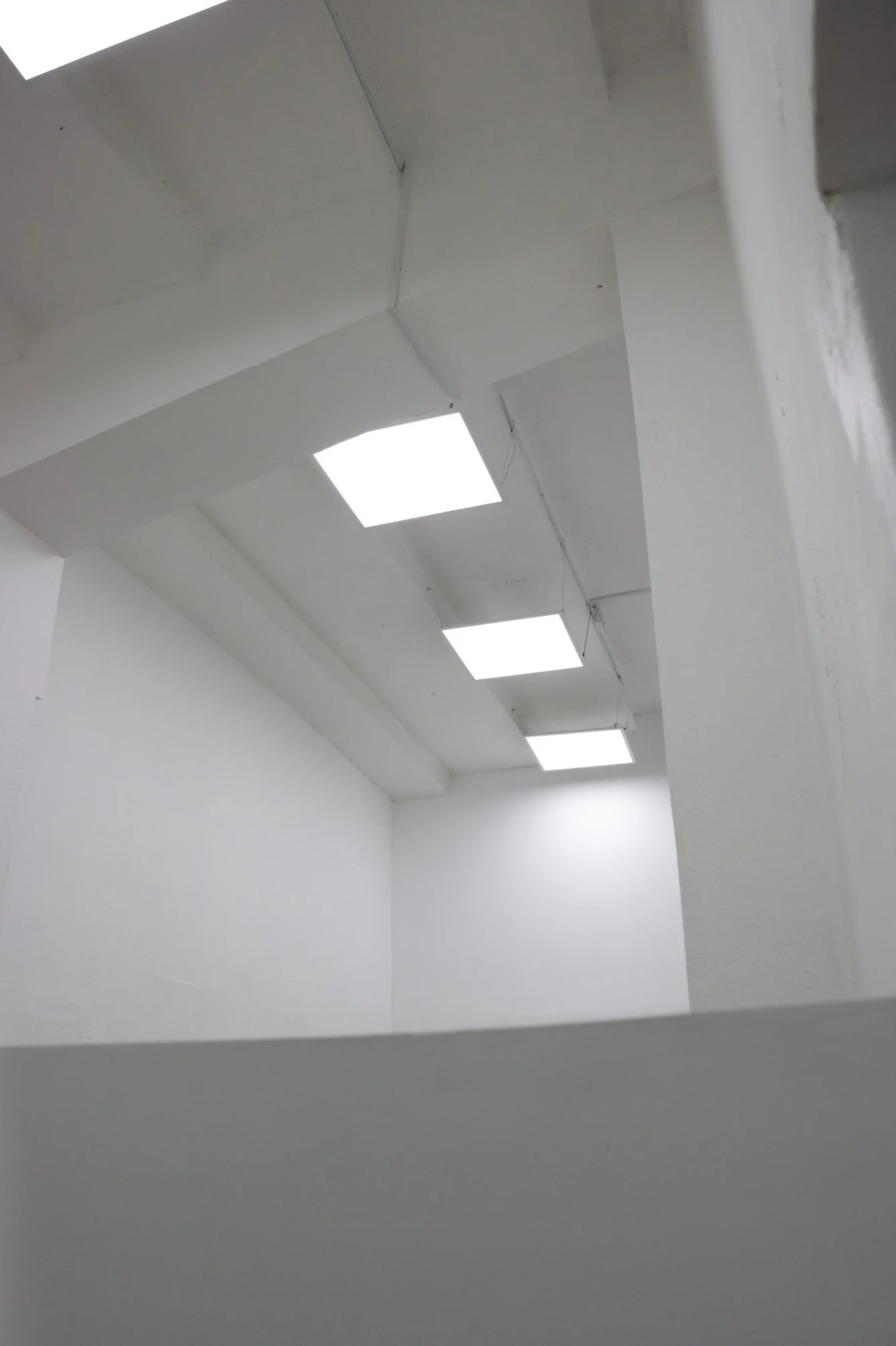 Oficina de Kickboxing · perspectiva de las luminarias de techo