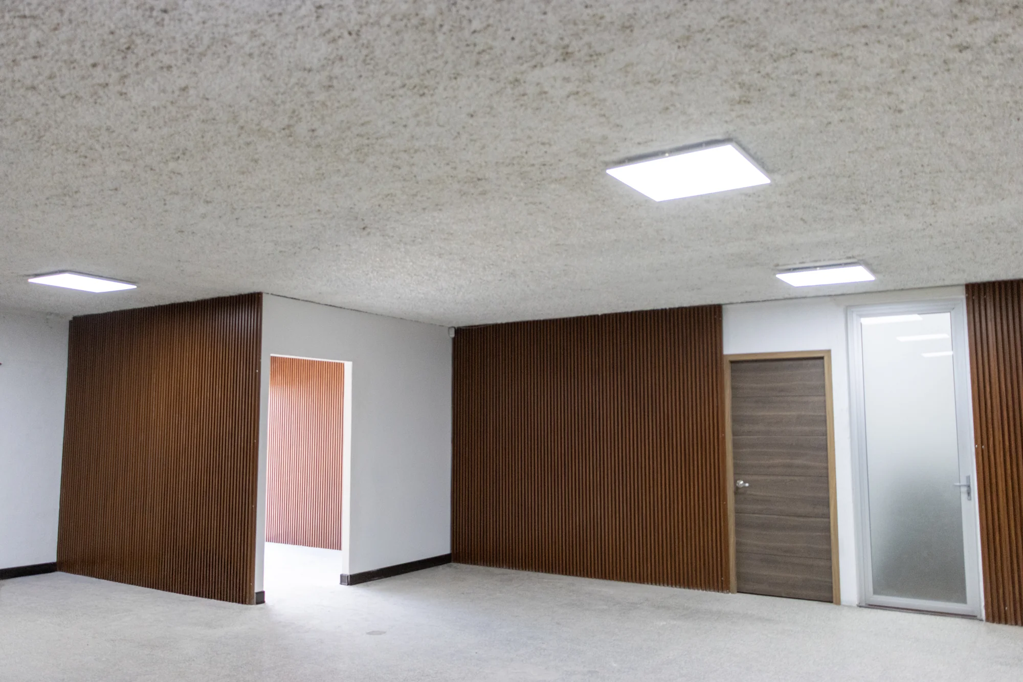 Salón de Kickboxing · iluminación junto al acceso